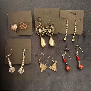 Lot of 6 pair of earrings